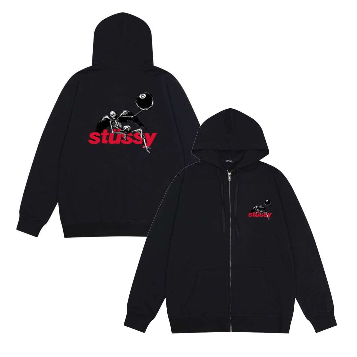 ★人気★【Stussy】★Stussy Apocalypse Zip Hoodie Black★ APOCALYPSE ZIP HOODIE | Parallel